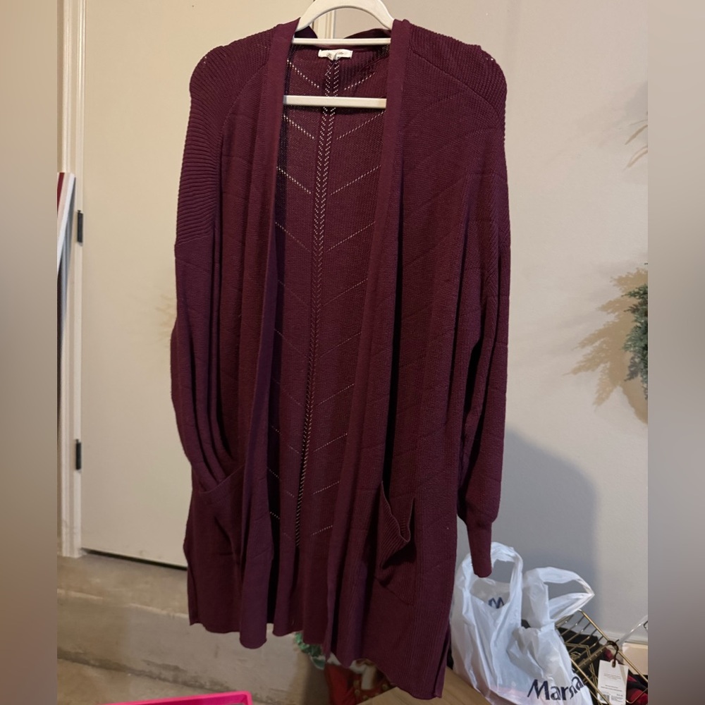 Maurice’s XL Burgundy Sweater Cardigan